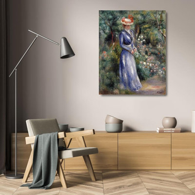  Renoir, Pierre-Auguste Gallery Wrapped Canvas Art Titled: Woman In a Blue Dress