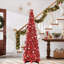 Arbre de Noël artificiel pliable de 5 pi, arbre de Noël en forme de guirlande de Noël argenté pour les fêtes de fin d'année