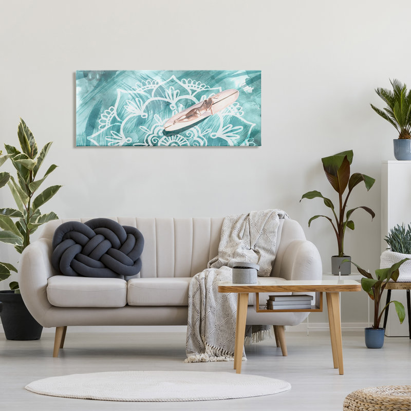 «Femelle», surfeuse abstraite, motif floral, côte noire, estampe numérique, art texturé par Jennifer Paxton Parker