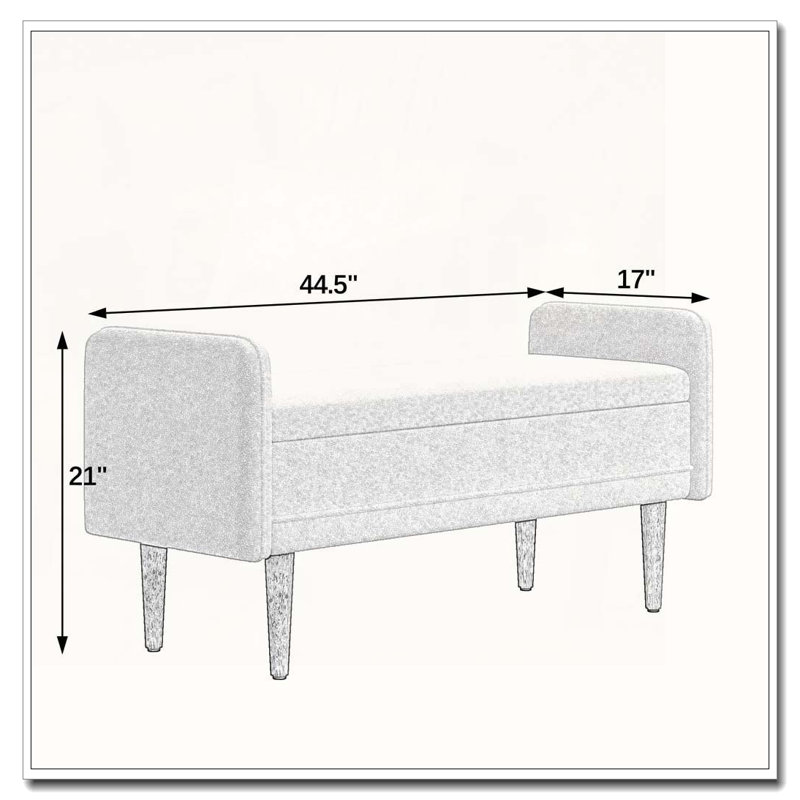 Banc de rangement en velours Teddy, Vert