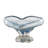 Cole And Grey Glass Ombre Decorative Bowl With Folded Curve Opening And Scalloped Base