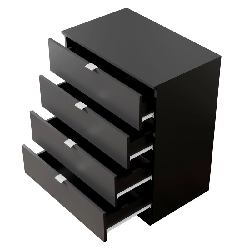 Chest Of 4 Drawers Cd401, Black