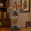 Lampe de table libellule 3 lumières Tiffany