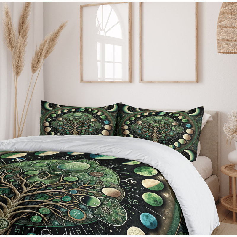 Green Duvet Cover, King Duvet Cover + 2 Standard Shams