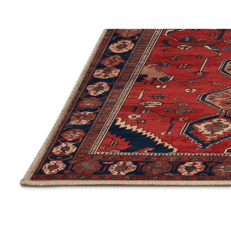 Tapis brun lavable à la machine, Rond 4 pi