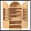 Grand garde-manger arqué de 72 po avec 8 tablettes de porte, armoires de rangement cannelées avec 3 tablettes réglables, tiroir caché, armoire polyvalente pour la cuisine, la salle à manger et la salle de bain, naturel-467931757