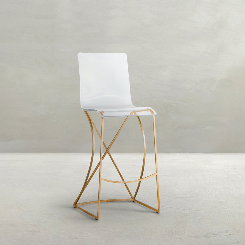 Johnson Stool, Antique Gold, Bar Stool (30" Seat Height)
