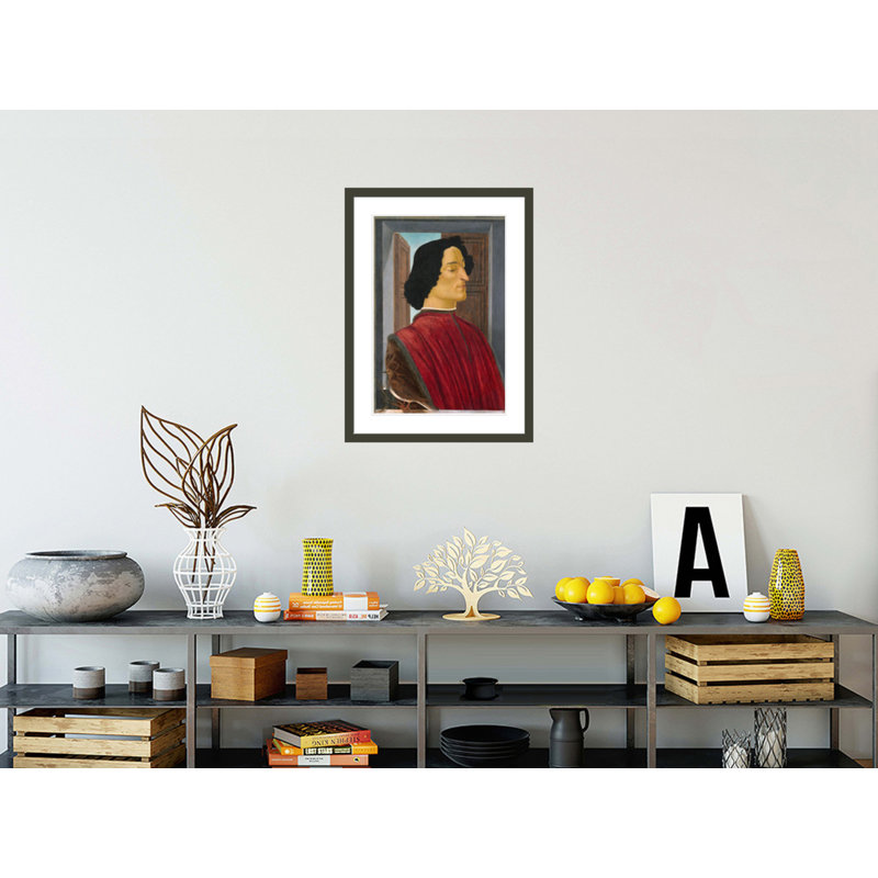 «Giuliano de 'Medici» par Sandro Botticelli, impression giclée encadrée, H 29,5 po x l 21,76 po