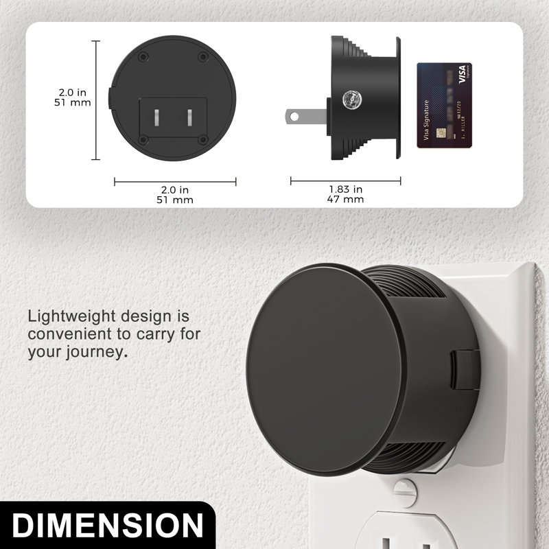 Veilleuse à DEL noire chaude blanc 3000K à intensité variable avec mini applique