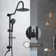 Rainfall Shower and Handheld Shower Combo with Slide Bar