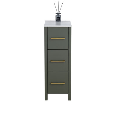  11.6" W x 33.5" H x 17.7" D Free-Standing Bathroom Cabinet