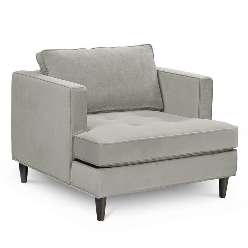 Upholstered Armchair, Bella Grey Performance Velvet