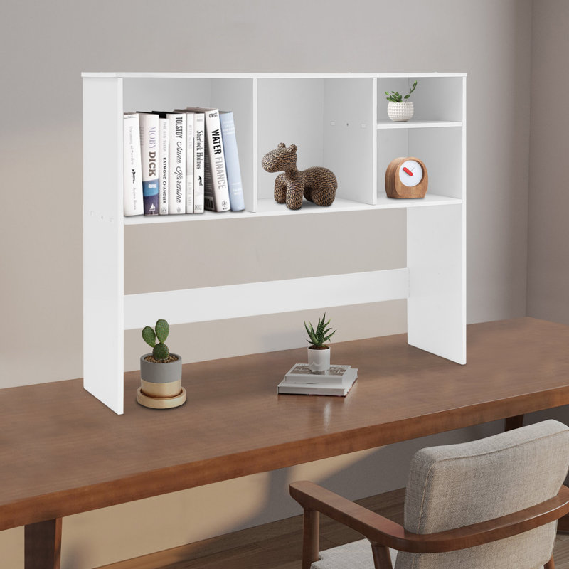 Izzack 28.7" H X 37" W Desktop Bookcase, White
