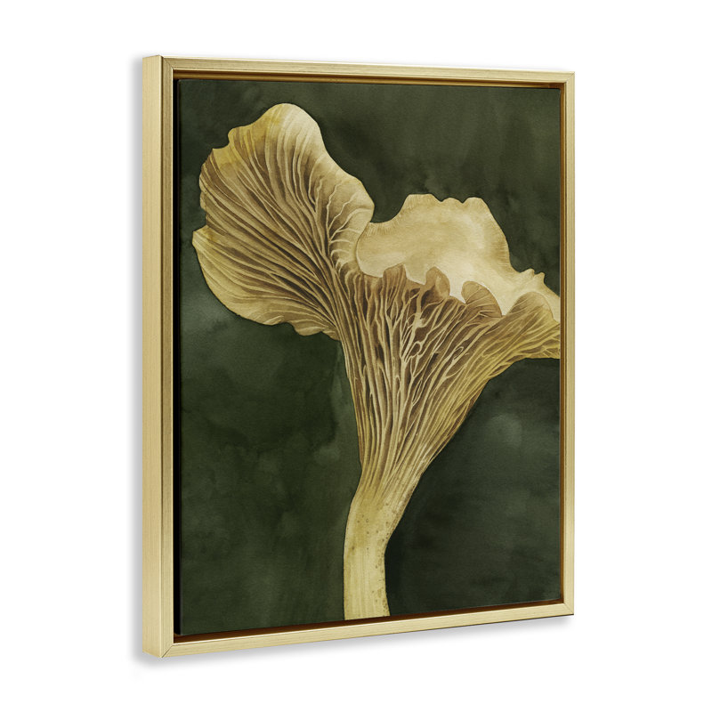 «Rustic Chantarelle Mushroom», art mural sur toile flottante, design par Grace Popp, H 31 po x l 25 po