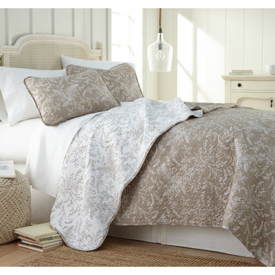 Ensemble de courtepointe réversible traditionnel en microfibre Winter Brush