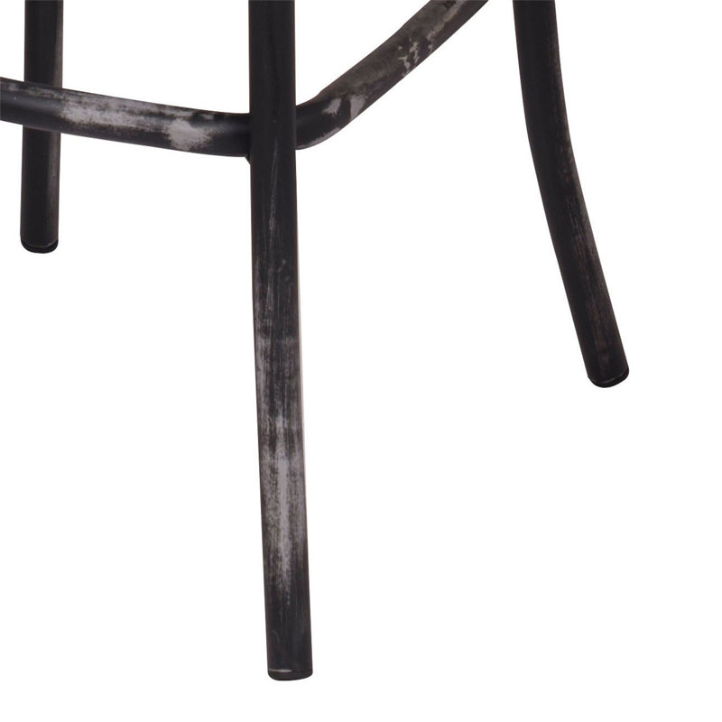Tabouret de bar à dossier croisé, Noir