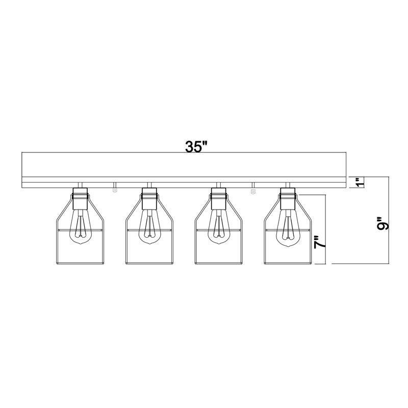 Plafonnier encastré 4 lumières 9 po Platten
