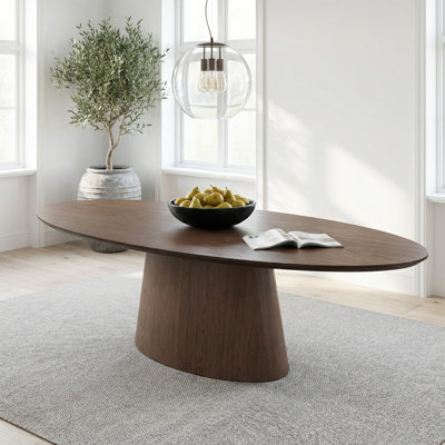 Chynthia 72'' Oval Pedestal Dining Table