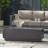 50,000 Iron Fire Pit, Dark Grey, Contemporary Outdoor Centerpiece, No Assembly 40" Rectangular Iron, , Stunning,