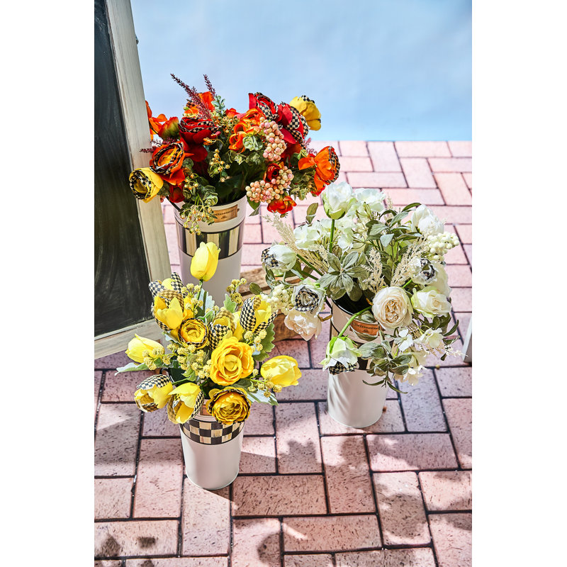 Spectator Galvanized Flower Buckets, Set Of 3