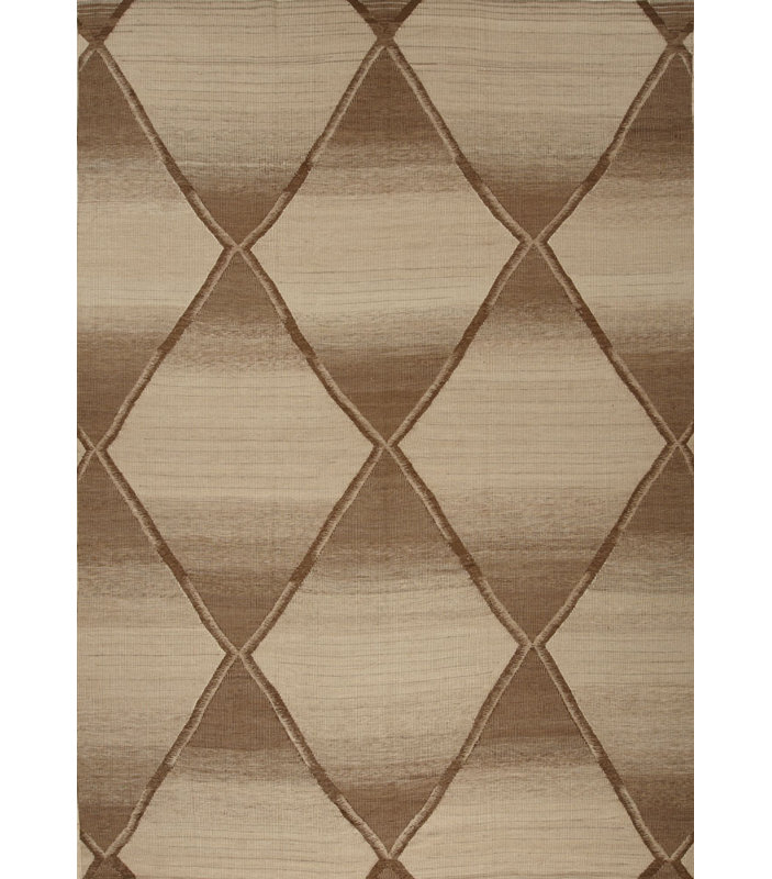 Geometric Area Rug in Brown/Beige