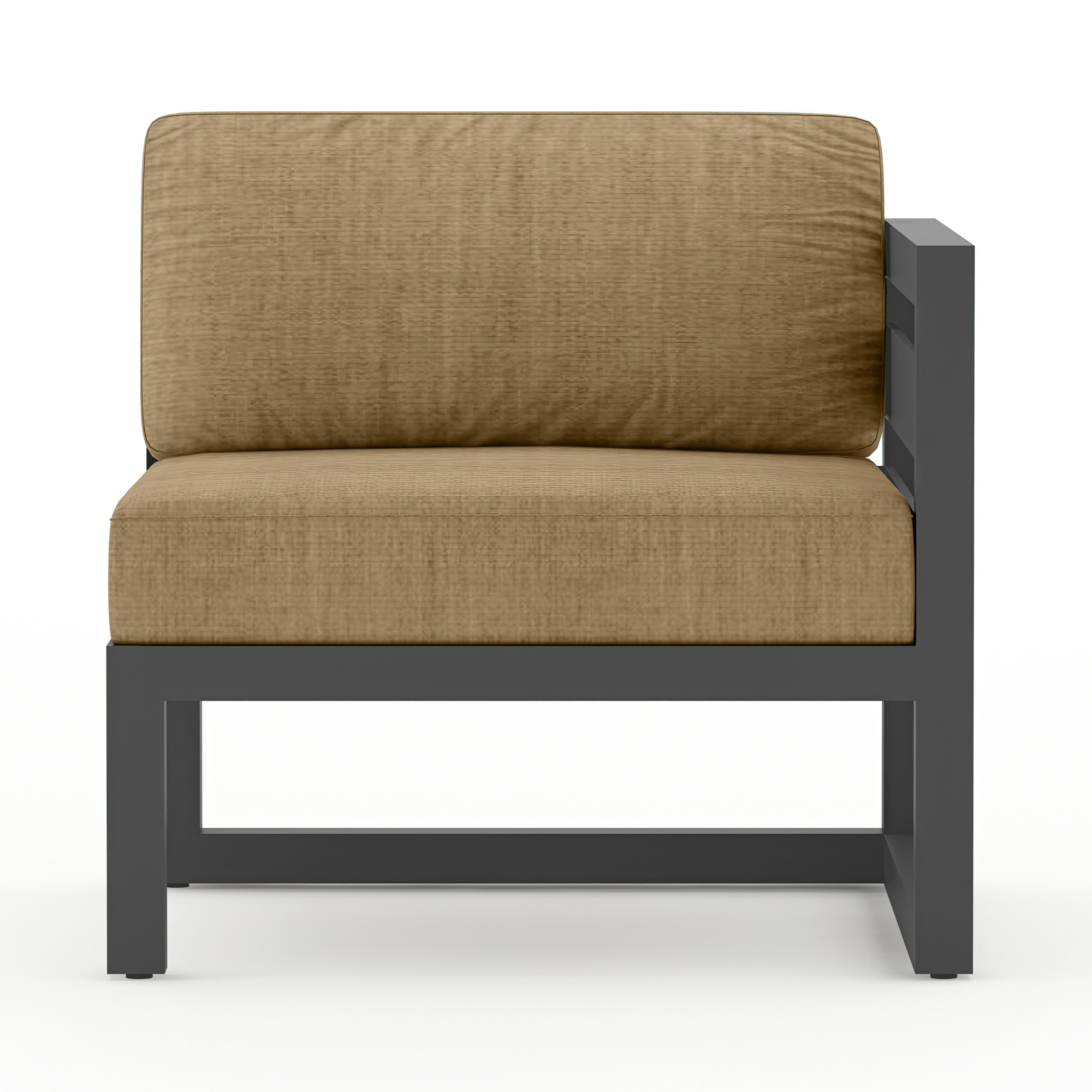 Smith 7 Piece Sectional Seating Group with Sunbrella® Cushions, Slate, Heather Beige