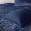 Édredon en velours bleu marine pour lit double / grand