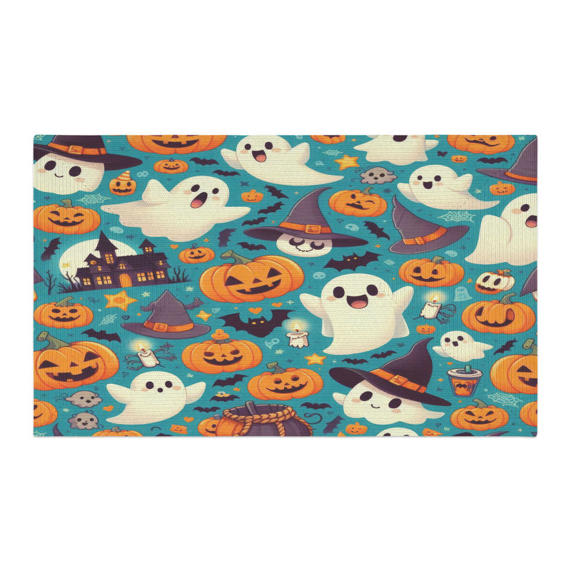 Tapis tressé Pumpkin Phantoms, Rectangulaire 3 pi x 5 pi