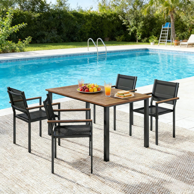 Ensemble de table et chaises de conversation, ensemble de salle à manger d'extérieur, ensemble de table et chaises de jardin
