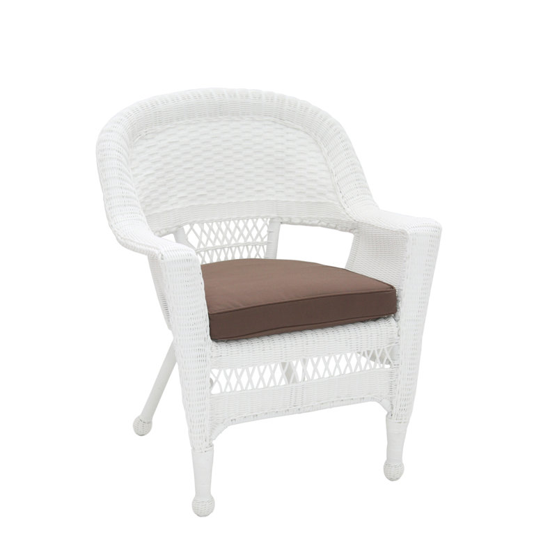 Outdoor Lounge Chair, Brown, White