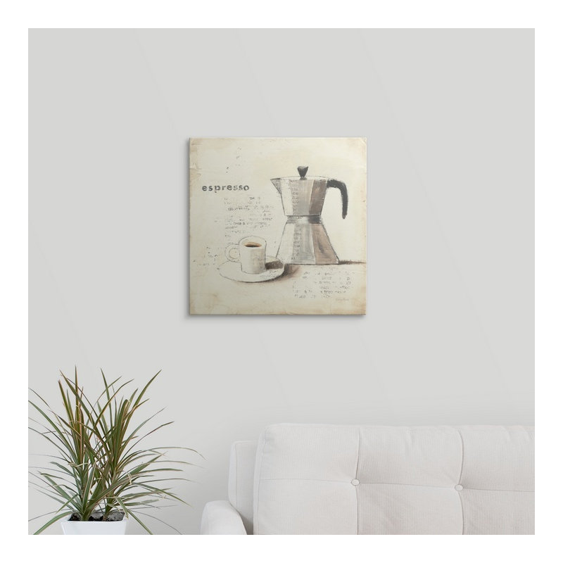 « ii » par emily adams, impression Parisian Coffee, H 35 po x l 35 po x P 1,5 po, Toile