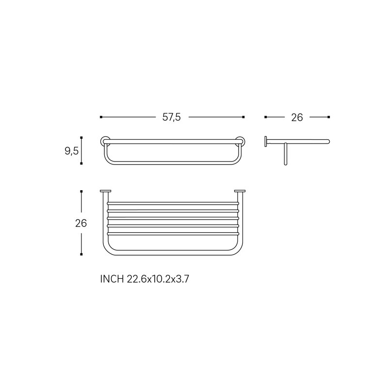 Alberry 26 cm L Towel Stand