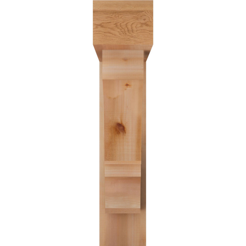 Support de bloc Balboa avec entretoise décalée, 36 x 32, Cèdre rouge occidental de l 7 1/2 po (lisse)