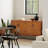 Draper Solid Hardwood Buffet Sideboard, Mid-Century Modern, Teak Brown