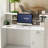 Nahjae Rectangle Synthetic Laminate Reception Desk with Filing Cabinet