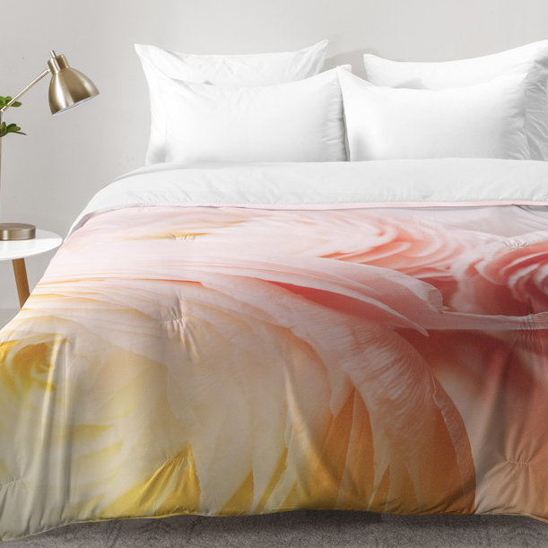 Chelsea Victoria Glam Polyester Floral Comforter, Twin XL Comforter + 1 Standard Sham