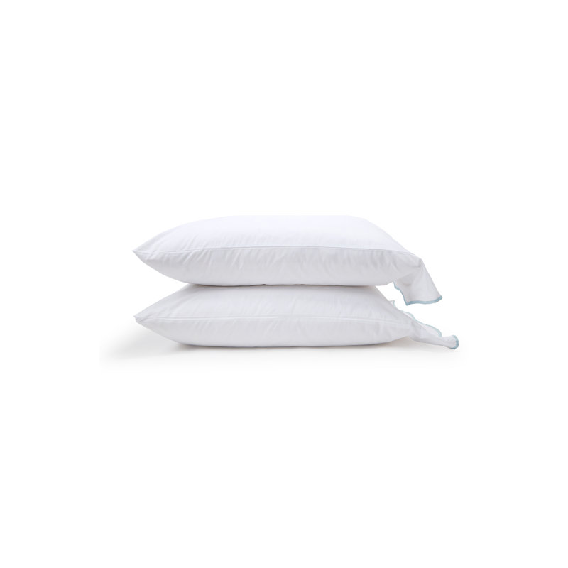 Skylar Pillow Case, White/French Blue, King Pillow Case