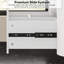 Meuble-lavabo mural simple flottant 30 po avec plateau en pierre reconstituée, 30 po, blanc