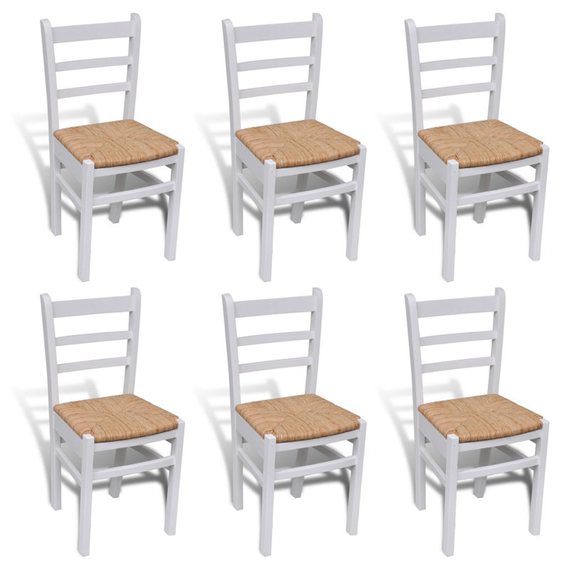 47.5cm H Side Chair, White/Natural