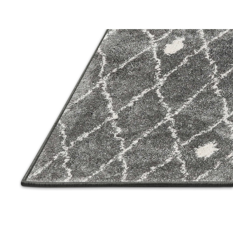 Tapis contemporain gris, Rectangle 8 pi x 12 pi