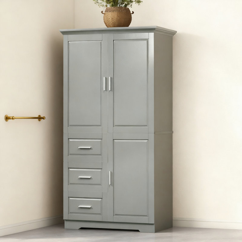 Armoire de rangement haute multifonctionnelle: Organisateur polyvalent de grande capacité pour salle de bain / bureau / cuisine (disponible en noir / blanc / gris)
