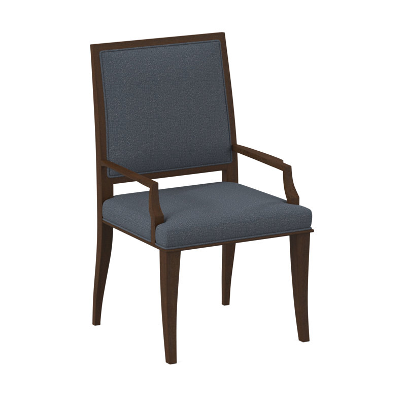 Princeton Arm Chair, American Walnut, Venice Linen