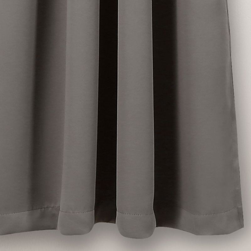 Insulated Blackout Curtain Pair, 52"W x 95"L, Dark Gray