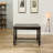 Antique Black Finish Rectangular Wood Dining Table