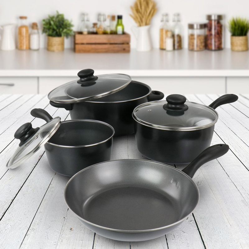 Gibson Home 7 Piece Carbon Steel Non Stick Cookware Set
