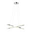 Lustre moderne en chrome, 23,6 po x 9,8 po | Corps en métal durable avec capuchon en silicone, douille à DEL (6 W maximum) | Design scandinave élégant pour la maison et l'hôtel | IP20, 220V-240V, solution d'éclairage élégante-875060836-875060837