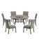 Patio 6 Person Round Dining Set With Lazy Susan