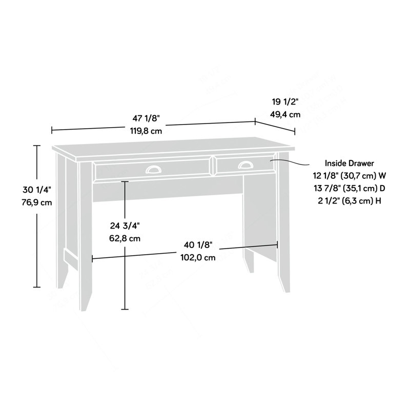 Bureau d'ordinateur, finition blanche