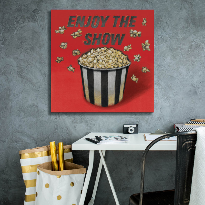 «Epic Graffiti« Enjoy The Show Red »par Wild Apple, art mural sur toile, 26 po x 26 po, H 26 po x l 26 po