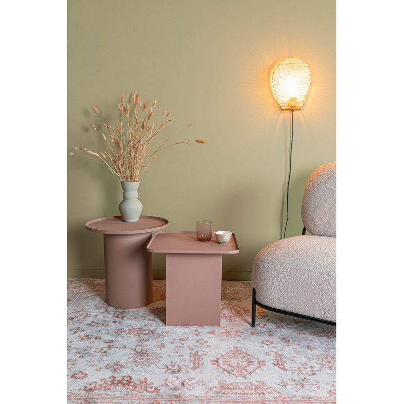 Sverre End Table, Pink
